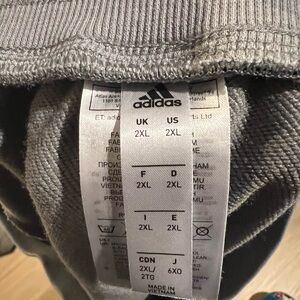 Mens gray adidas sweat pants
